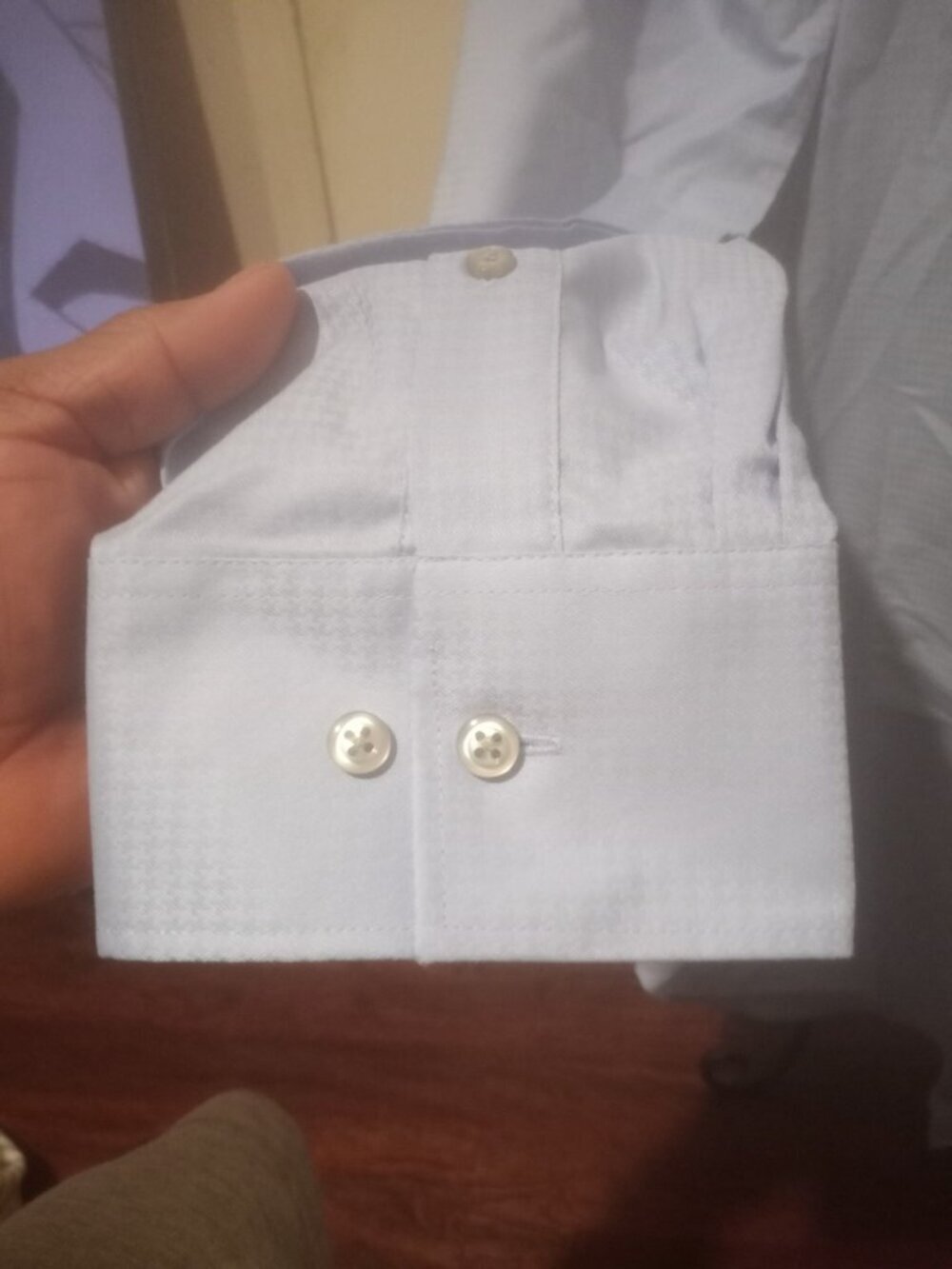New Shaquille O'Neal XLG Tall Fit Blue Dress Shirt Men's (3XL) 19 37/38 NWT - Picture 7 of 14